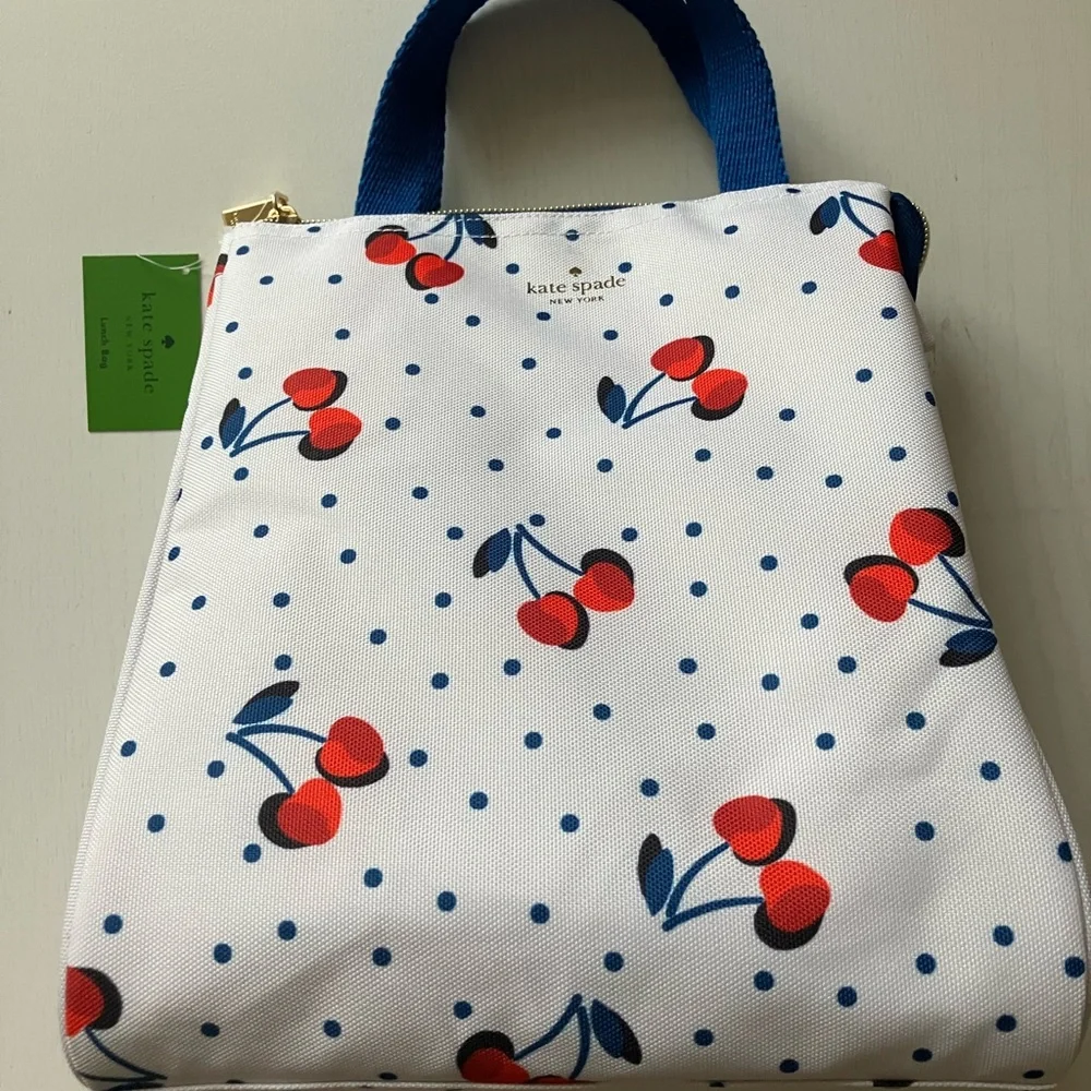 Kate Spade New York Vintage Cherry Dot Lunch Bag (NWT)